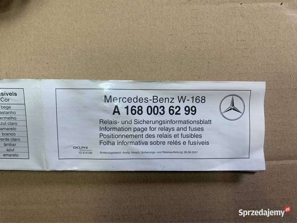 A1680036299 skrzynka bezpieczników mercedes a Szczecin sprzedam