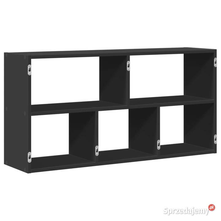 Półka ścienna czarna 100x25x50 materiał Warszawa