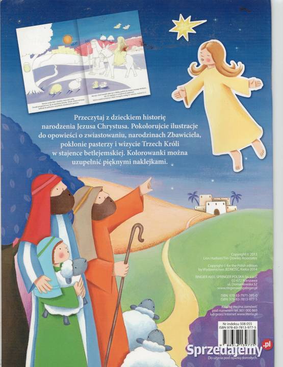 Historia Bożego Narodzenia kolorowanka z Warszawa