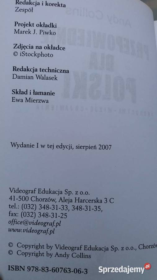 Przepowiednie Polski Collins książki mazowieckie Warszawa