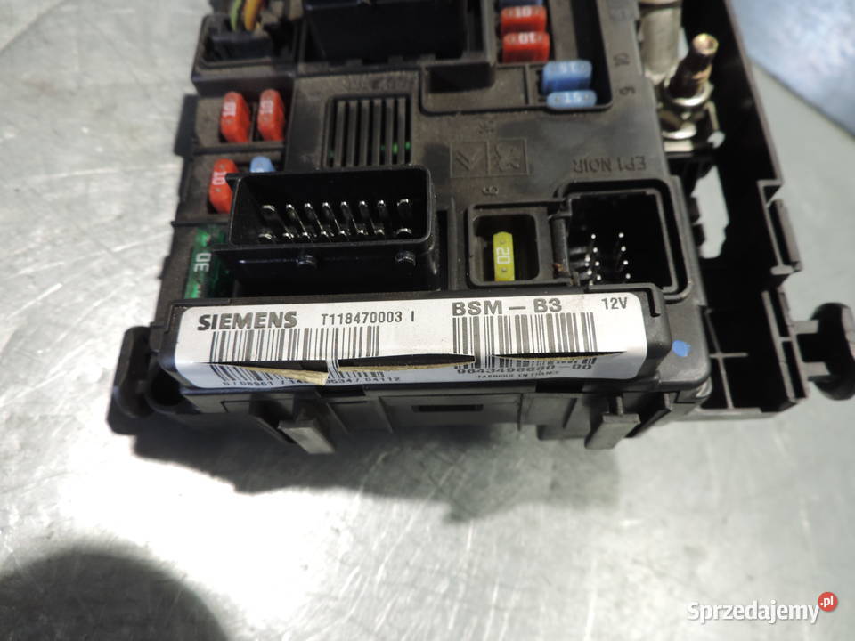 STEROWNIK MODUŁ BSM CITROEN C3 I 9643498880 Rok produkcji 2004 Skrzynki bezpieczników Nowy Sącz