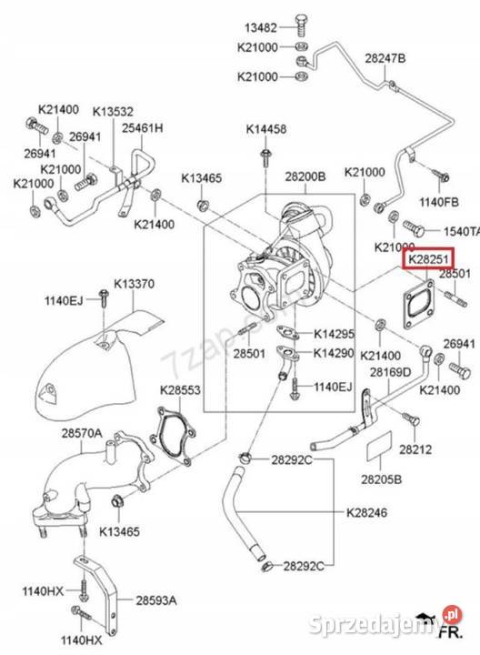 USZCZELKA TURBOSPRĘŻARKI KIA CARNIVAL 9914 29 lubelskie
