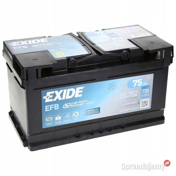 Akumulator Exide EL752 12V 75Ah 730A L4B EFB Akumulatory Tomaszów Mazowiecki