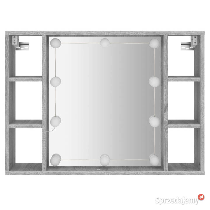 Szafka z lustrem i LED szary dąb sonoma 76x15x55 Warszawa