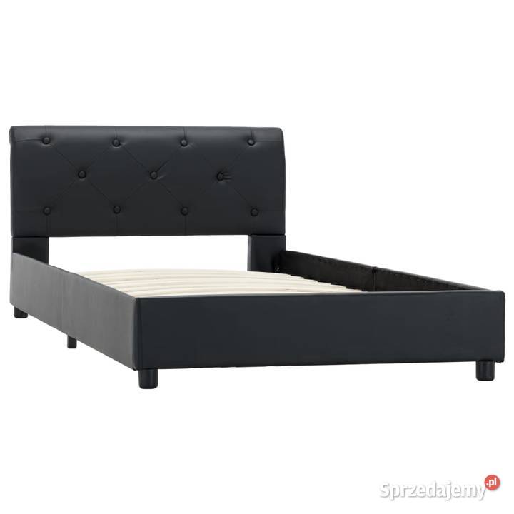 vidaXL Rama łóżka czarna sztuczna skóra284876 Komplety mebli Warszawa sprzedam