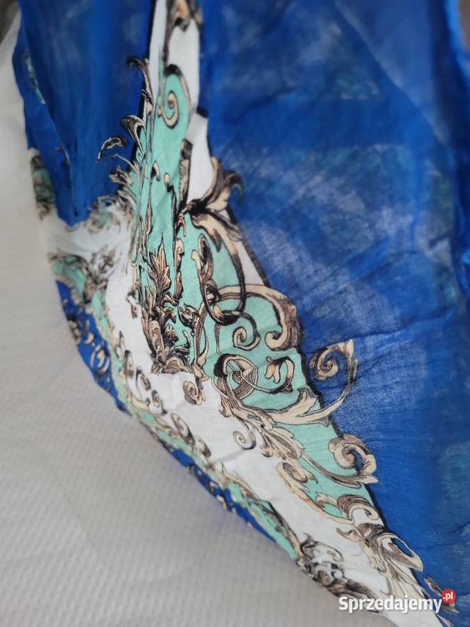 Turkusowo zielono kremowa chusta apaszka Poznań sprzedam