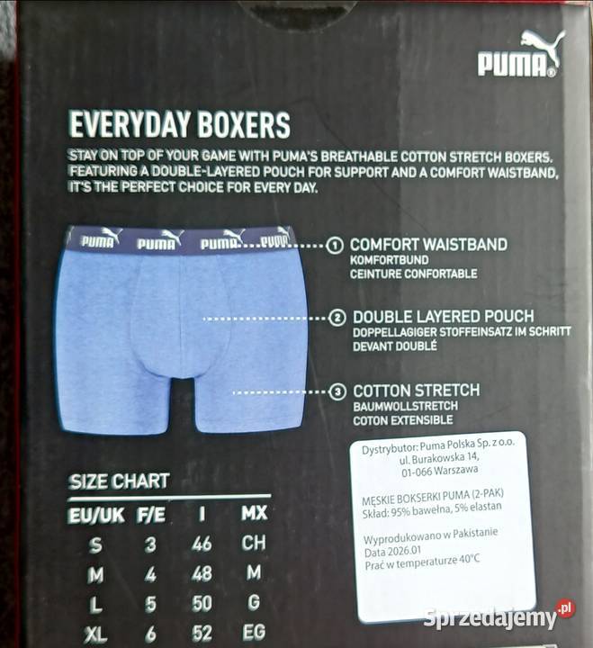 PUMA bokserki męskie 2pak rozmiar L 9096 95 Ełk