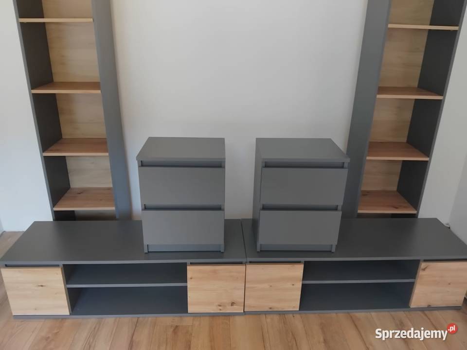 Nowy zestaw mebli Kolor antracyt i dąb artisan Krynica-Zdrój
