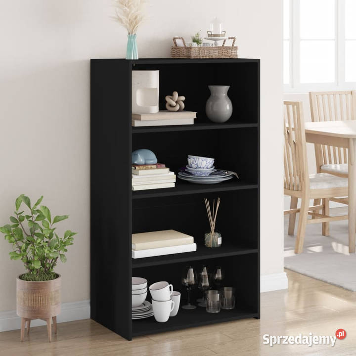 Wysoka szafka czarna 70x41x124 materiał Warszawa
