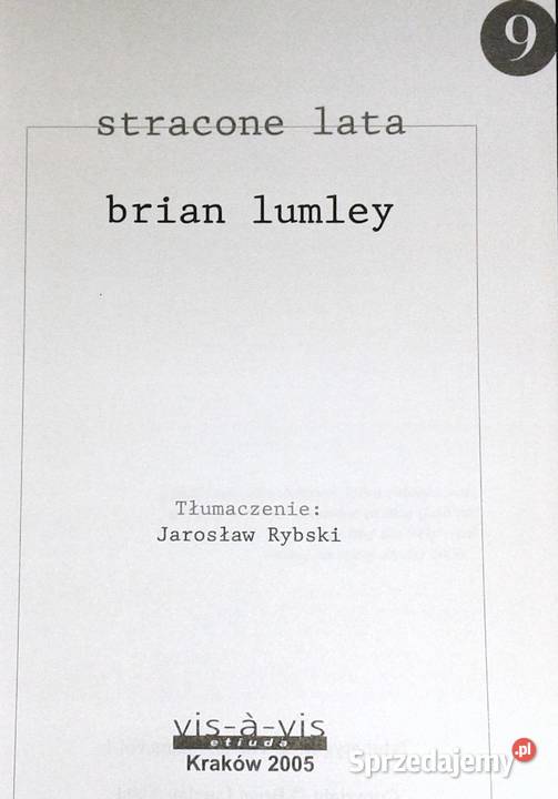 Stracone lata Nekroskop Tom 9 Brian Lumley Chełm