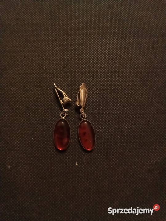 Klipsy bursztynowe Klipsy Warszawa sprzedam