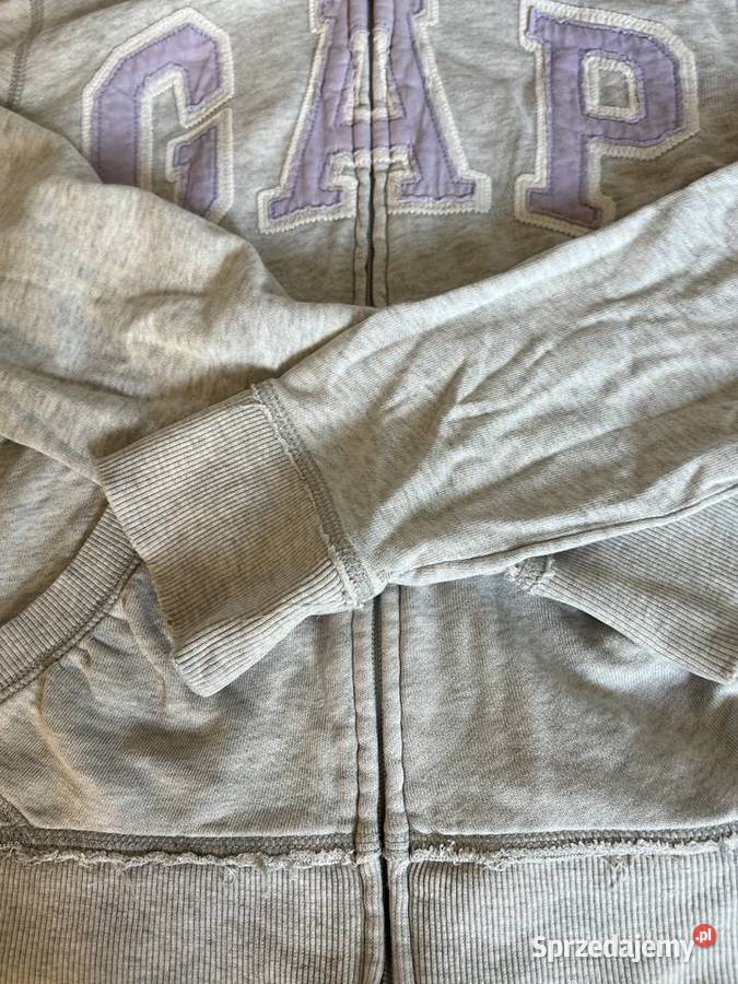 Bluza sweter z kapturem GAP szary fioletowy Jasło sprzedam