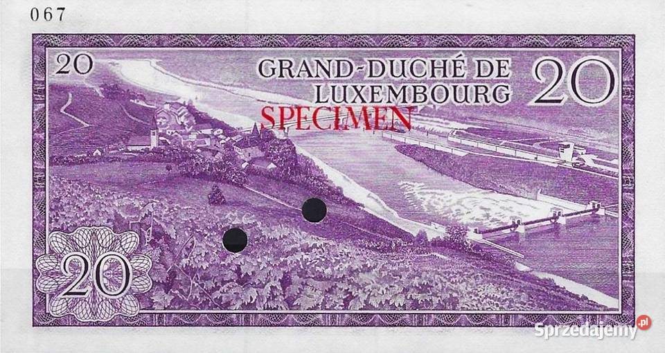 LUKSEMBURG 1966 UNC50 frankówP54ctsPRÓBA KOLORU Człuchów sprzedam