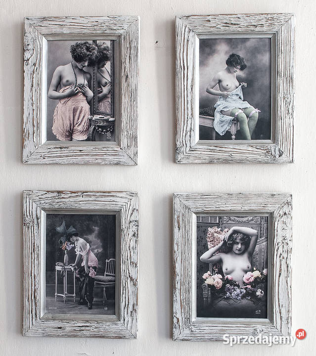Stara fotografia obraz widokówka akt retro