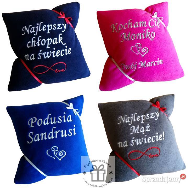 Poduszka na Dzień Chłopaka prezent z haftem Toruń sprzedam