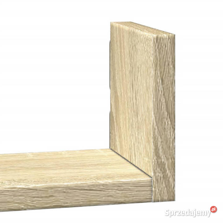 Półki ścienne 3 dąb sonoma materiał Warszawa
