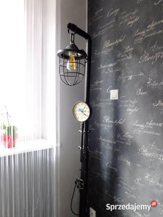 Lampa stojąca Światło i Czas czarny Słupsk sprzedam