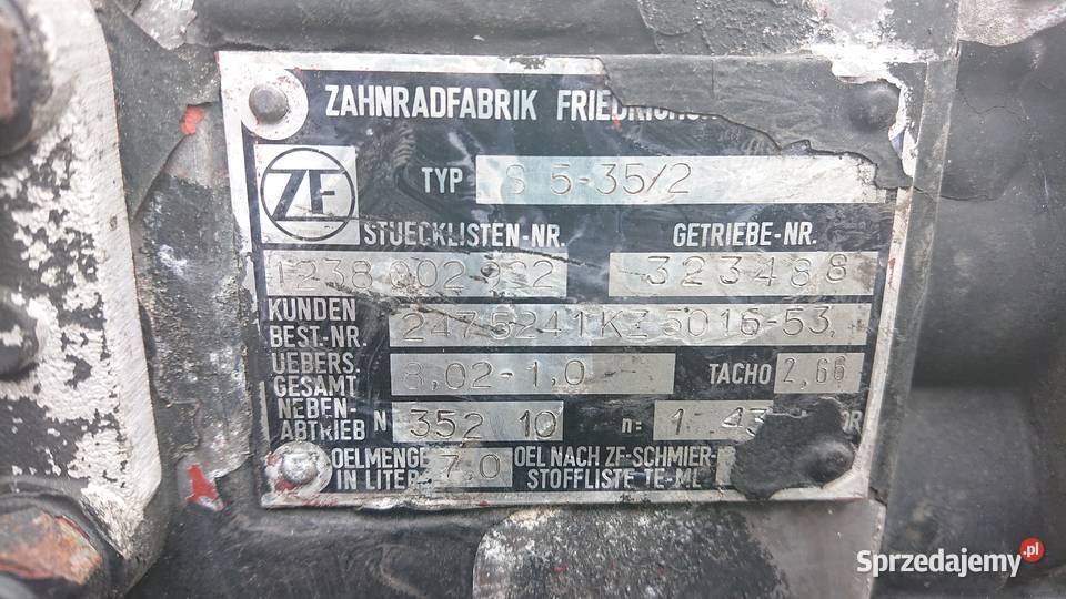 przystawka mocy napęd np pompy skrzynia ZF Wola Grzymkowa sprzedam