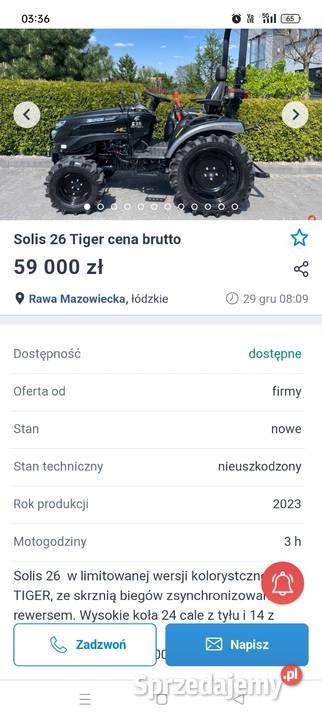 Solis SOLIS 26 4WD 99 Biała Rawska sprzedam