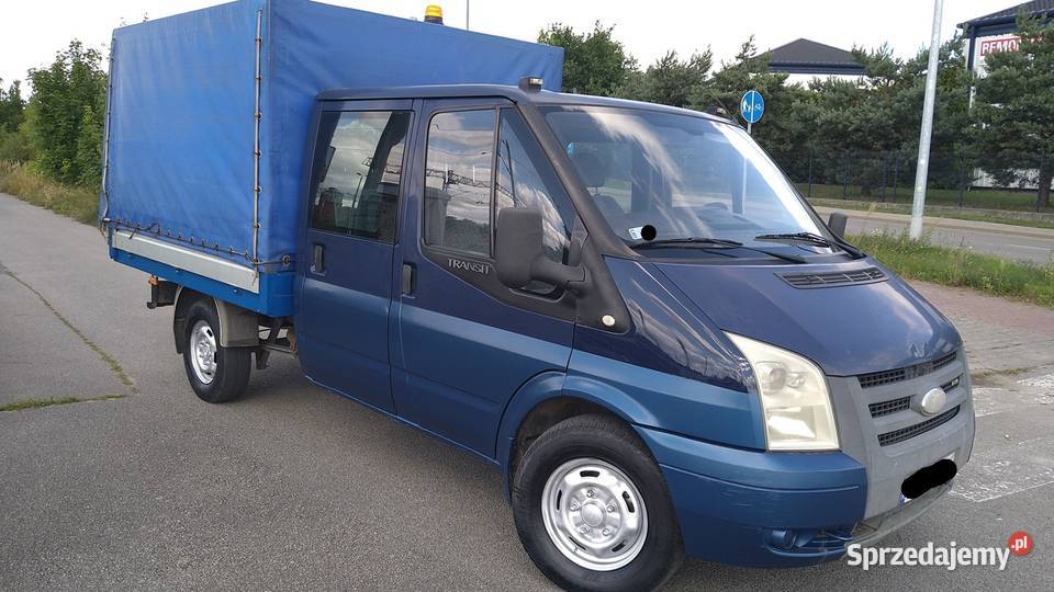 ford transit 2008r skrzynia plandeka 7 osobowy diesel Szczecin