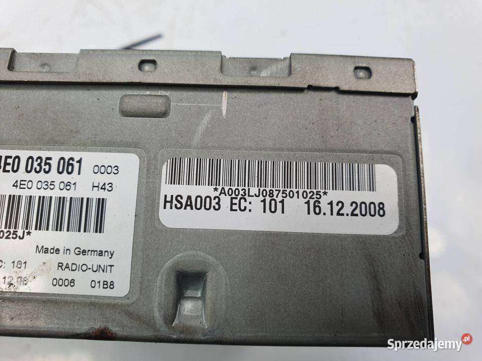 RADIO AUDI A6 C7 4E0035061 Lipno