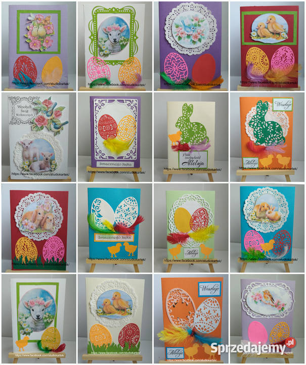 KARTKI WIELKANOC Komunia Chrzest tp Handmade podlaskie