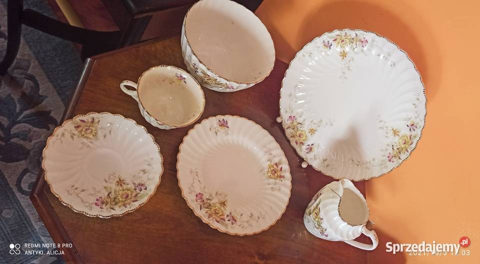 Serwis do herbaty Chapman Atlas ręcznie malowana Porcelana i szkło Gdańsk