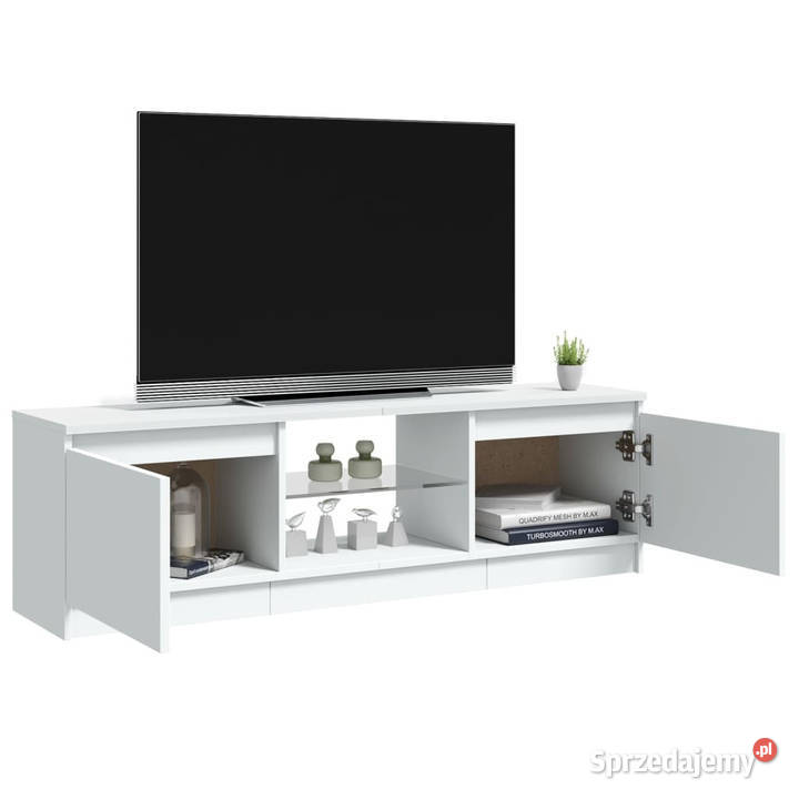 Szafka pod TV z oświetleniem LED biała mazowieckie Warszawa