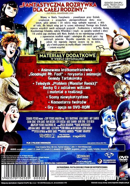 HOTEL TRANSYLWANIA 1 3 3 DVD Kalisz