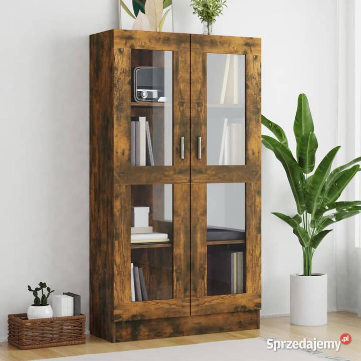 Witryna przydymiony dąb 825 x 305 x 150 WM815117 Warszawa sprzedam