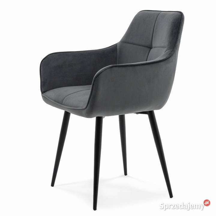 Szare Krzesło Tapicerowane Quattro Wysyłka 24H 88cm Tarchały Małe sprzedam