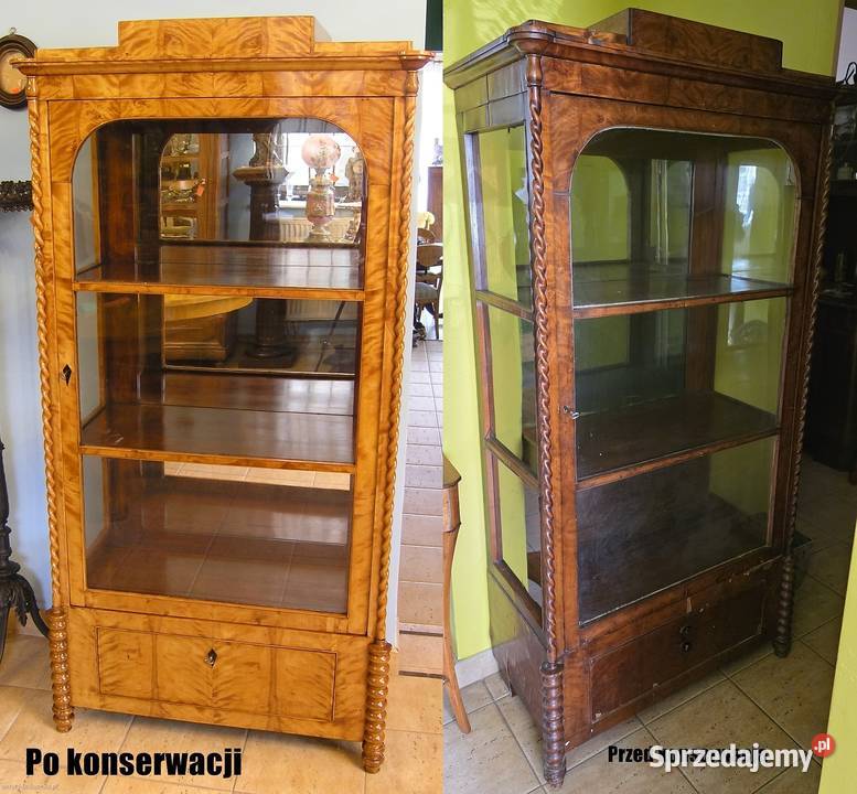 Serwantka Biedermeier brzoza Sopot