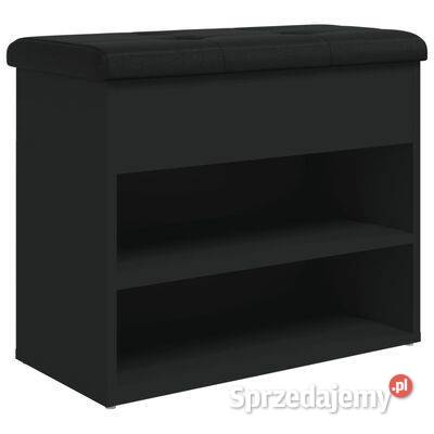 vidaXL Ławka na buty czarna materiał