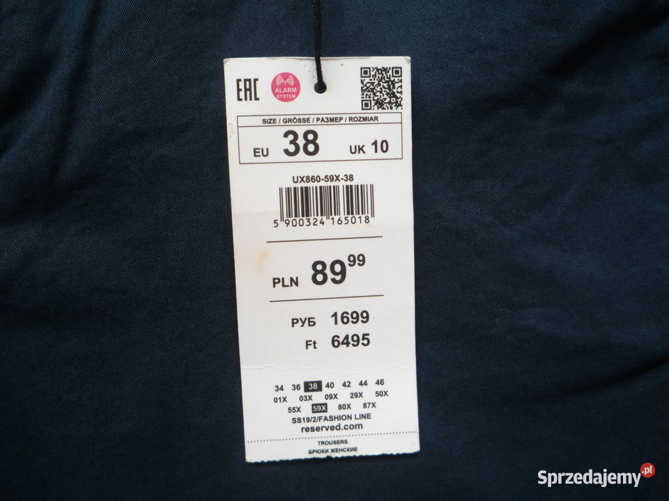 NOWE Camaieu 38M Spodnie chino Granatowe z Szczecin