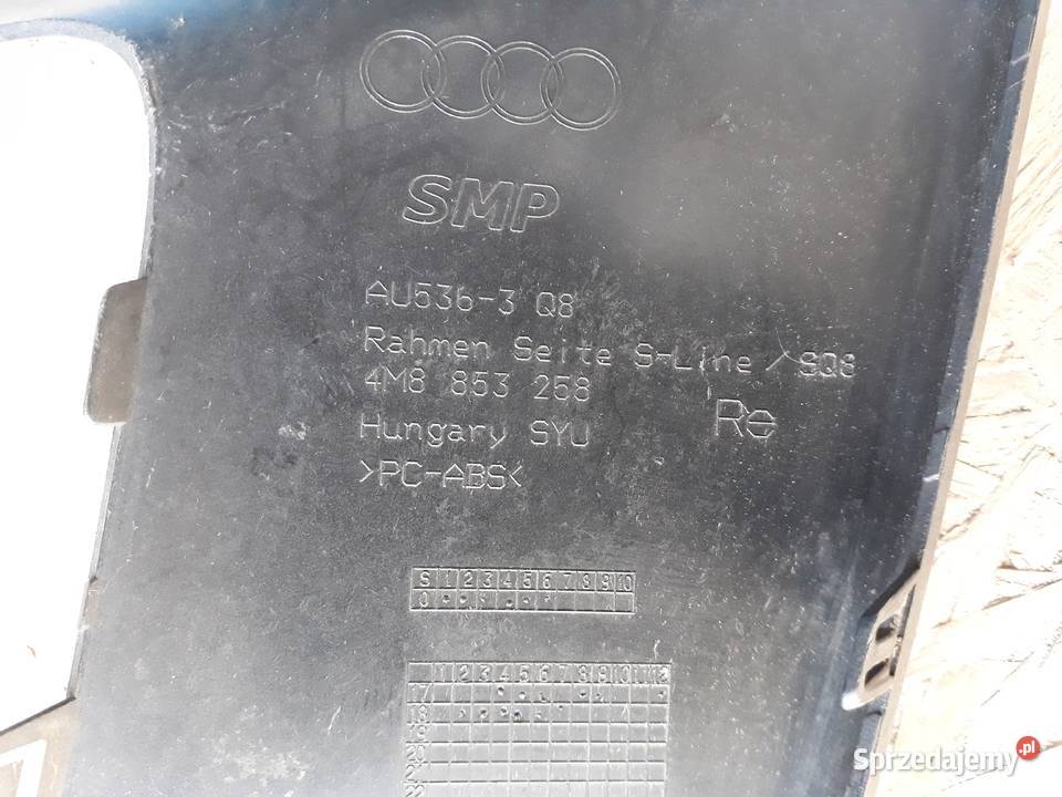 AUDI Q8 SLINE KRATKA PRAWA RAMKA ZDERZAKA PRZÓD listwy na zderzak Międzychód