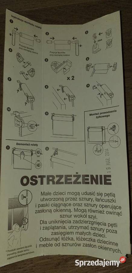 Mini roleta uszkodzona Legionowo sprzedam