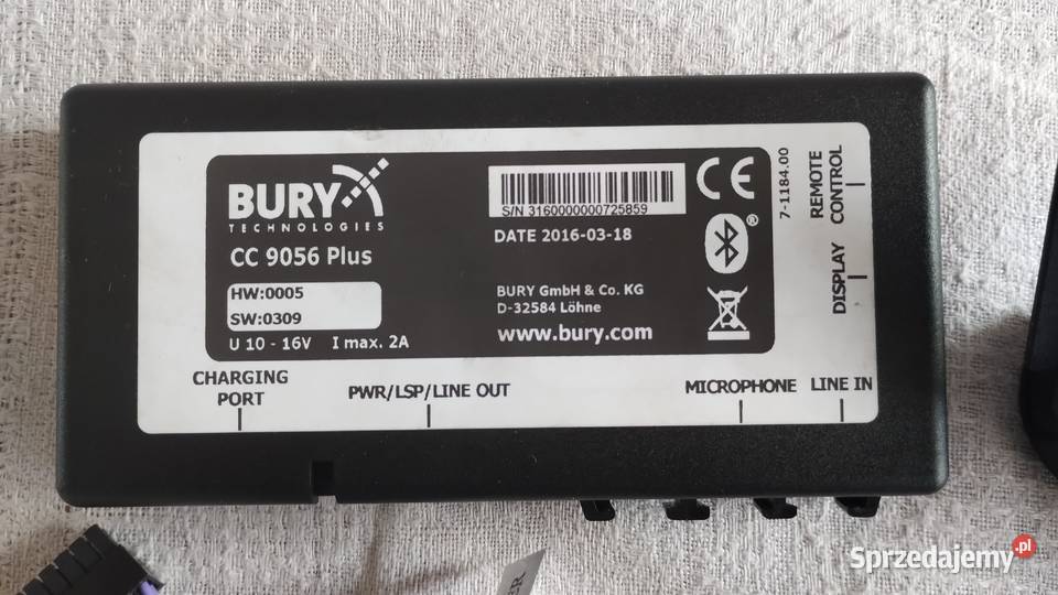 Zestaw głośnomówiący Bury 9056 Plus Warszawa sprzedam