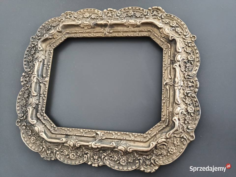 Stara ramka mosiężna przełom XIX XX wieku ok Rzeszów