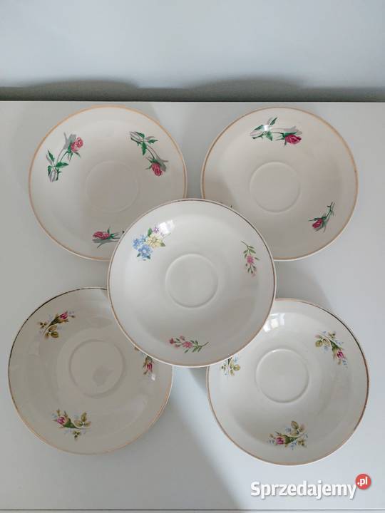 porcelana Chodzież 5 sztuk talerzyków z Poznań