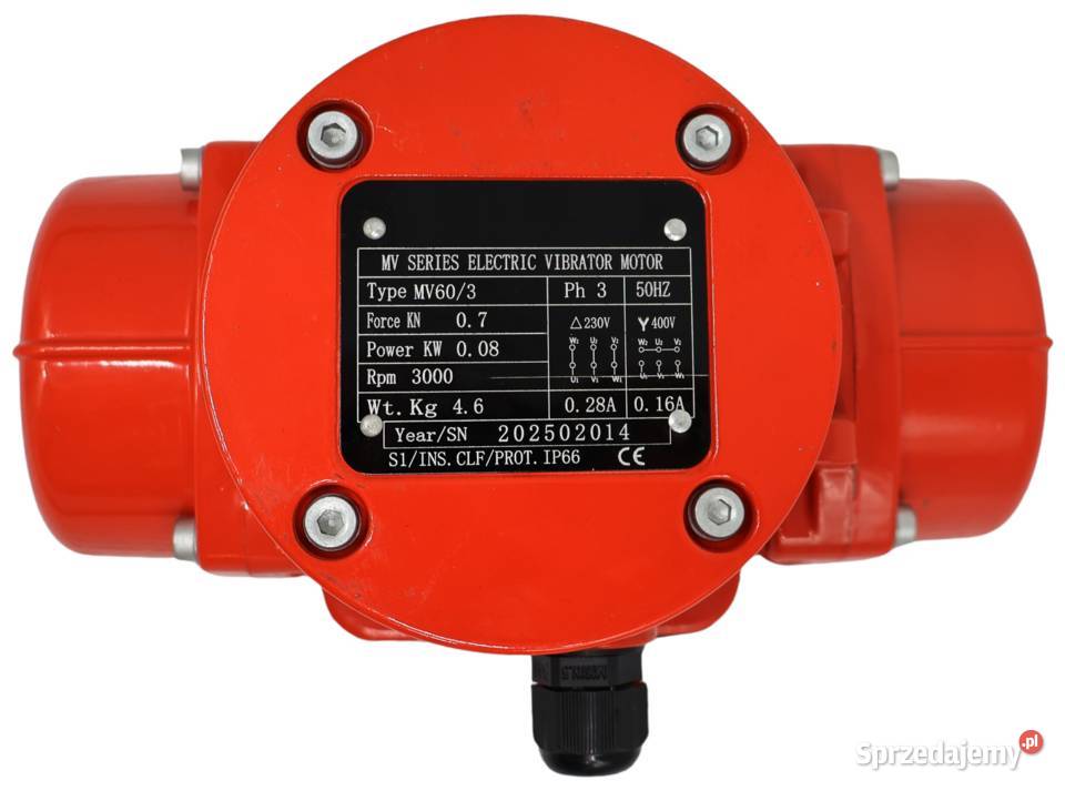 SILNIK Wibracyjny MV603 3000 OBR 008kW 07kN kujawsko-pomorskie Solec Kujawski sprzedam