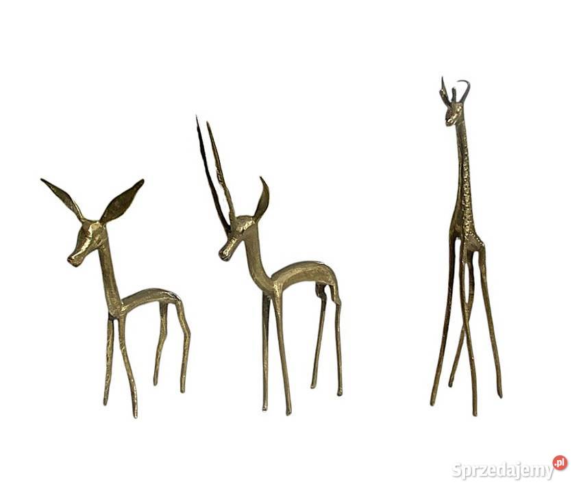 Zestaw figurek mosiężnych retro vintage Warszawa