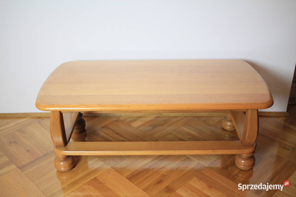 Piękny stolik dębowy 129x63 śląskie Pszczyna