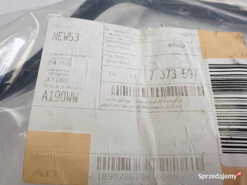 BMW G30 G31 PRZEWÓD POWIETRZA Odpowietrzenia Rudka