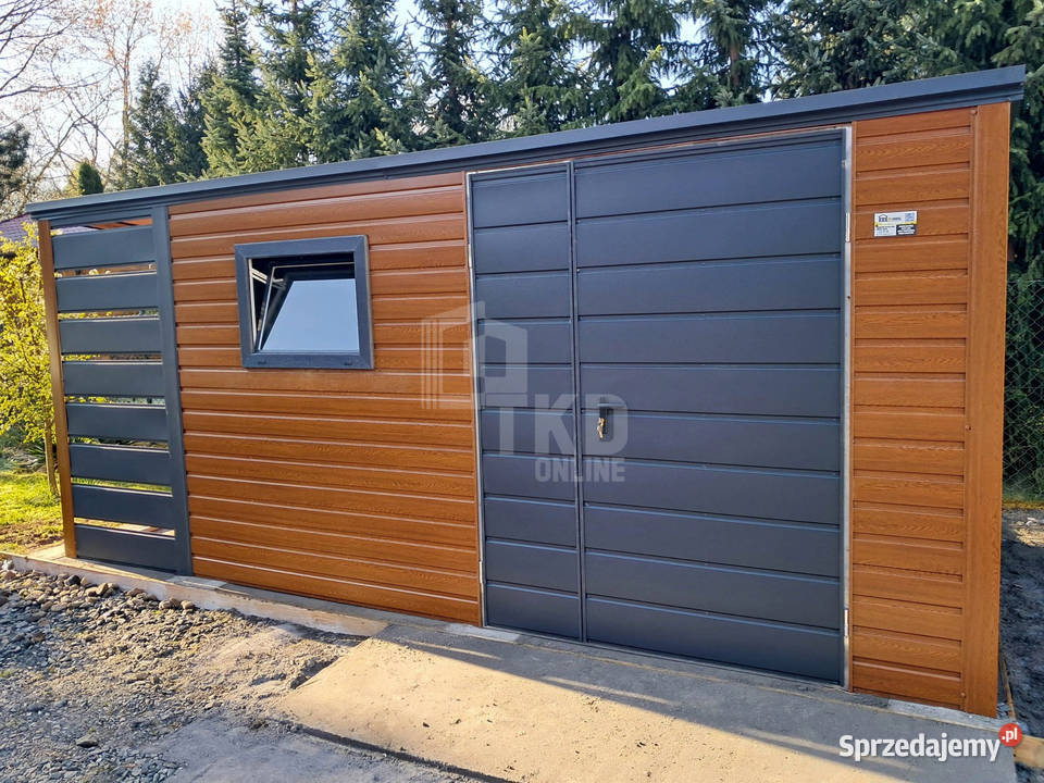 Schowek domek ogrodowy 4x25m wiata 1m Brama Jastrowie