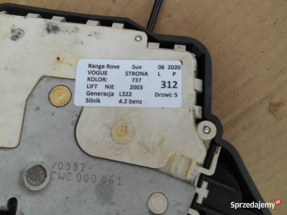 RANGE ROVER VOGUE L322 ZAMEK PRAWY PRZÓD 7 PIN