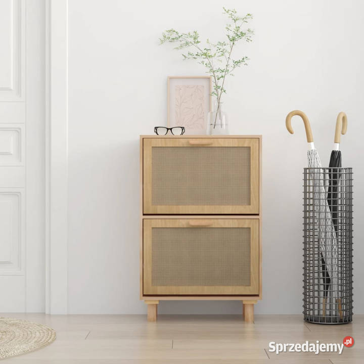 Szafka na buty brązowa 52x25x80 materiał
