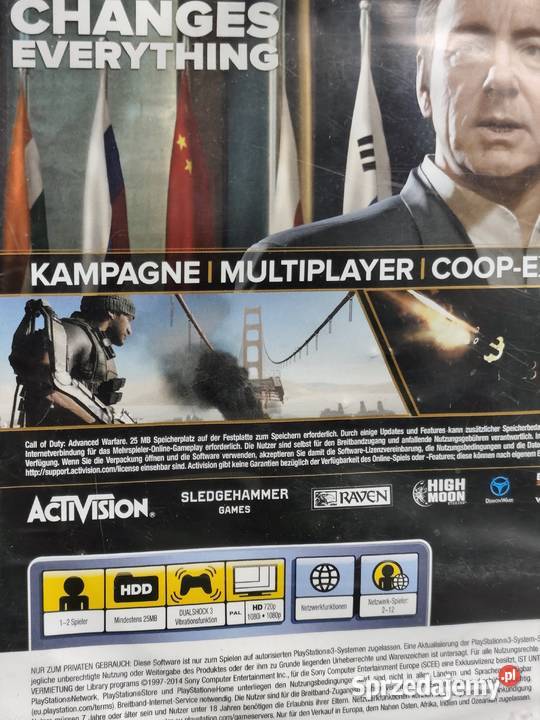 PlayStation 3 Call of Duty Advanced Warfare łódzkie Poddębice sprzedam