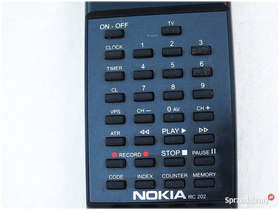 Pilot NOKIA RC202 do magnetowidów VCR ORYGINAŁ Żary
