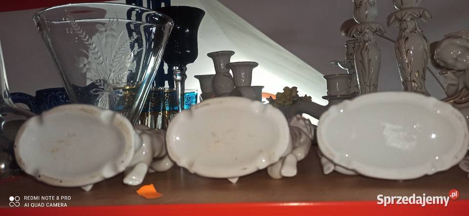 Białe świeczniki z Puto porcelana Bez sygnatury Gdańsk