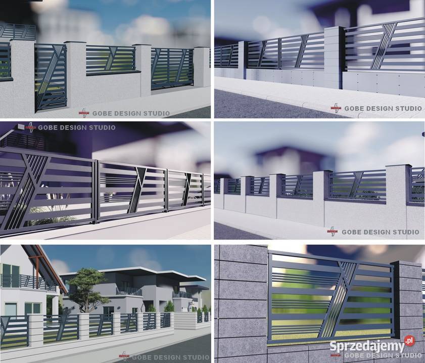 Brama dwuskrzydłowa uchylna rozwierna Gobe Nieborowice